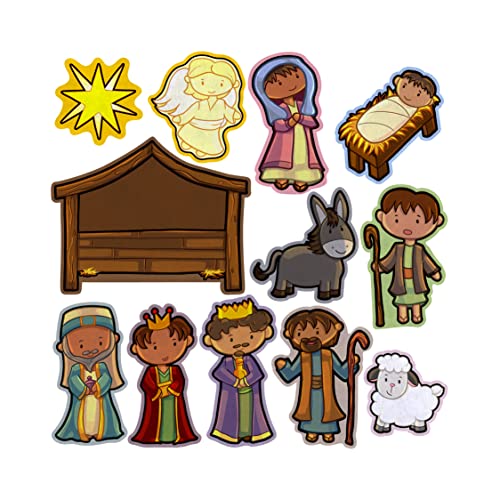 Away in a Manger Christmas Nativity Felt Play Art Set Flannel Board Story Storyboard Pieces