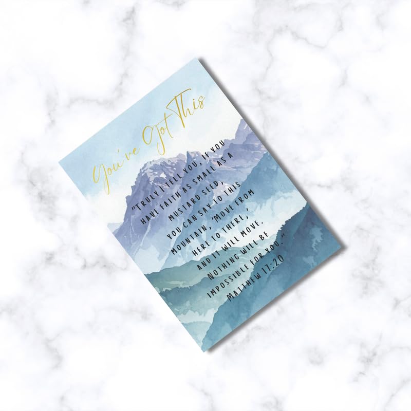 ARK & BAY You've Got this Christian Greeting Card with Bible Verse Matthew 17:20 | Words of Encouragement, Strength and Inspiration for Exams, Graduation, New Job | Faith Mustard Seed Prayer