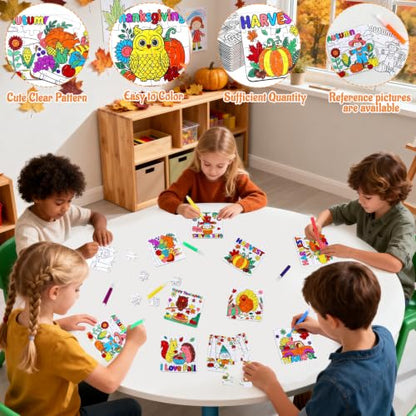 Fall Thanksgiving Arts & Crafts for Kids Autumn Activities DIY Puzzle Kit - color: Fall Thanksgiving A Colorful