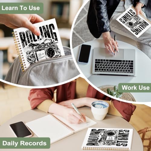 Bible Notebook Rollling Stones Since AD33 for Women Men, Christian Journal, He Is Risen Cross Inspirational Christian Church Hardcover Spiral Notebook Office Supplies Gifts,5.5x8.3 Inch - color: white-He Is Risen Cross