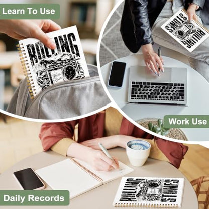 Bible Notebook Rollling Stones Since AD33 for Women Men, Christian Journal, He Is Risen Cross Inspirational Christian Church Hardcover Spiral Notebook Office Supplies Gifts,5.5x8.3 Inch - color: white-He Is Risen Cross