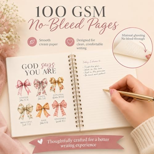 ilohaus Bible Journal for Women, Prayer Journal with Lined Pages, Hardcover - color: God Says