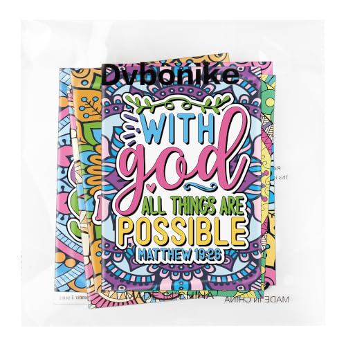 Dvbonike 24Pcs Religious Coloring Books Bible Mandala DIY Color-in Pages - color: A-bible Style ⑤