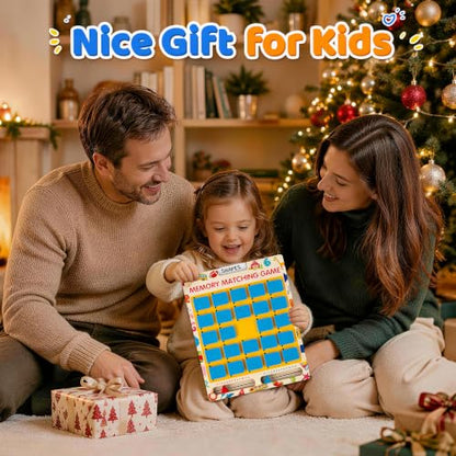 Matching Memory Game for Kids, Travel Toys Games Activities for 3 4 5 6 7 8 - color: Blue