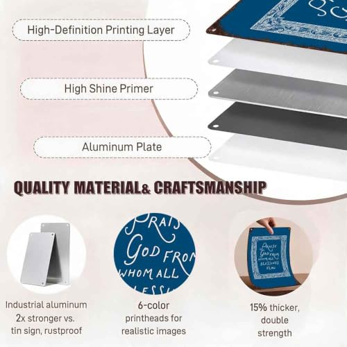 Religious Blessing Quote Aluminum Metal Sign 8 x 12 Inch