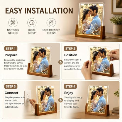 Custom Picture Frames Anniversary Couple Gifts for Girlfriend Women Men - color: S2