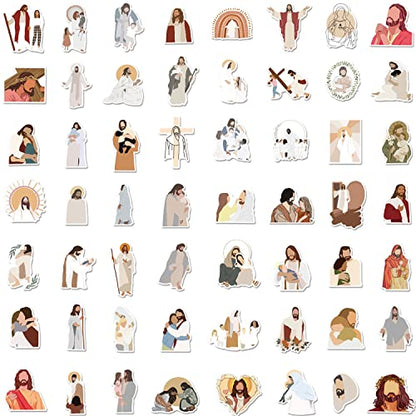 ROTY 100 Pcs Jesus Stickers Aesthetic Christian Stickers, Religious Cross Faith Waterproof Vinyl Gifts for Phone, Water Bottle, Luggage, Laptop, Adults Teens