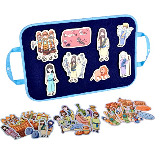 CHEFAN 8 Sets Felt Flannel Boards Stories Included Tower of Babel and Wheels On Bus