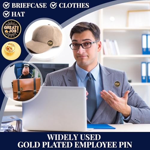 Ceenna 50 Pcs Employee of the Month Star Lapel Pins, Great Job - style: Great Job