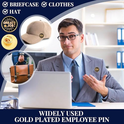 Ceenna 50 Pcs Employee of the Month Star Lapel Pins, Great Job - style: Great Job