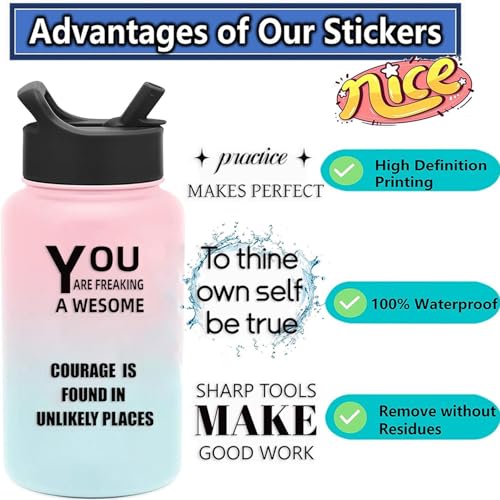 50PCS Transparent Inspirational Stickers, Black Quote Stickers - style: PET Black