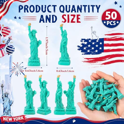 Geelin 50 Pcs Mini Statue of Liberty Figurine Resin Small Statue of Liberty - style: Statue of Liberty