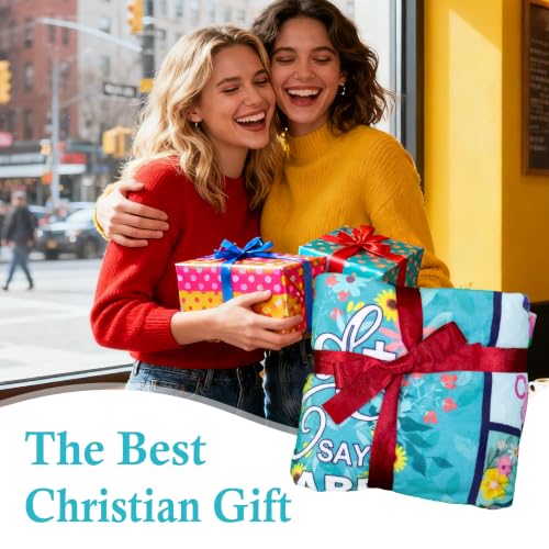 Christian Gifts for Women, Inspirational Christian Blanket 50'' x 60''