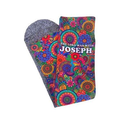 Bible Verse Socks for Men, Christian Scripture Crew Socks, Faith Gift - color: Josephs