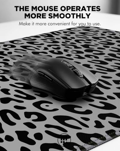 Mouse Pad, Desk Mat, 31.5x11.8in Large Mousepad, Leopard Print - color: Leopard Print