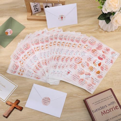 600 Pcs Boho Christian Stickers 24 Styles Bible Verse Scripture Stickers - style: Bohemian