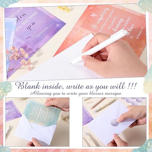 50 Sets Watercolor Christian Greeting Cards Bulk with Envelopes - style: Watercolor