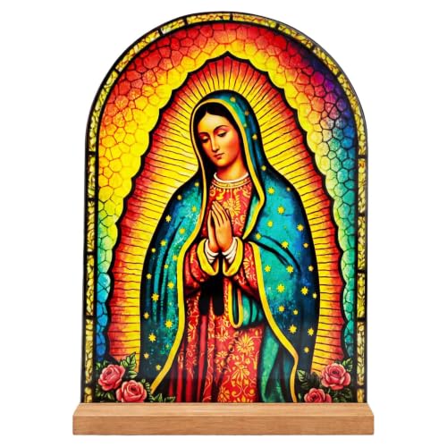 TALPGOD Our Lady of Guadalupe Stand Catholic Ornament Statue – Virgin Mary Statue Acrylic Tabletop Décor for Home Altar & Desk, Christian Gift for Women & Men - color: Guadalupe