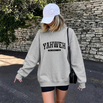 Christian Jesus Faith Sweatshirts For Women Yahweh Religious Bible Verse God Sweatshirt Graphic Inspirational Hoodies