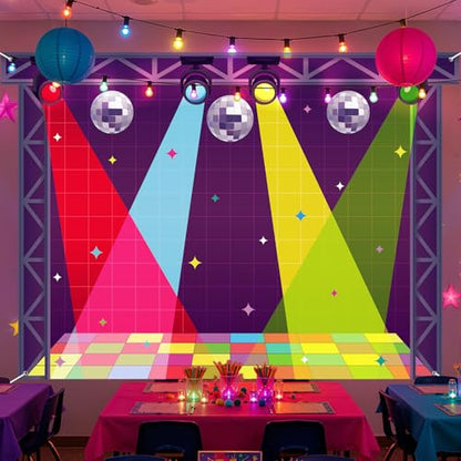 WovWeave Vbs 2026 Backdrop 7x5 ft Illumination Party Backdrop Church Vacation Bible School Banner Christian Party Decoration Backfround Sunday School Religious Event Photo Booth Banner - style: VBS