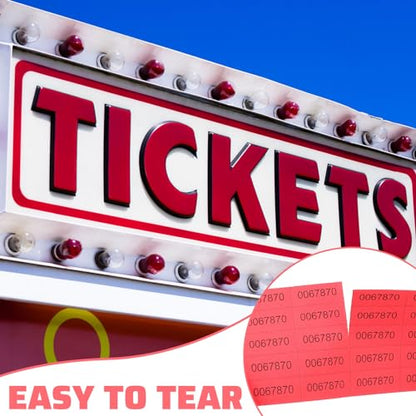 Kosiz 2000 Sheets Raffle Ticket 25 Bid Chinese Auction Tickets, Red - color: Red