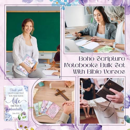 Supervitae 12 Pack Christian Journals Notebooks Gifts for Women,Pastel - style: Pastel