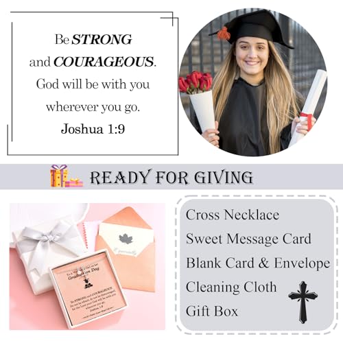 Cross Necklace for Girls Kids Christian Catholic Religious Gifts - color: Graduation -Girls