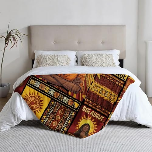 African American Black Girl Women Blanket - Christian Birthday Gifts Blanket- Inspirational Flannel Religious Spiritual Throw Blanket Home Decor 50x60inch - color: Hrmt5