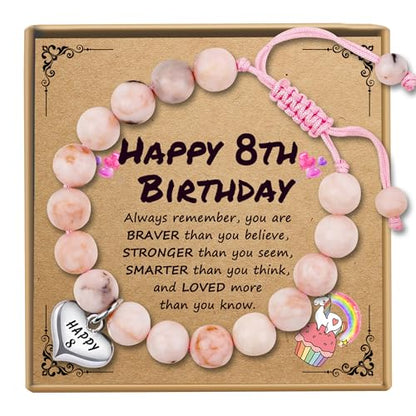 Sereney Birthday Gifts for Girls, 1-16 Year Old Girl Birthday Bracelet Gift - style: 8th Bday