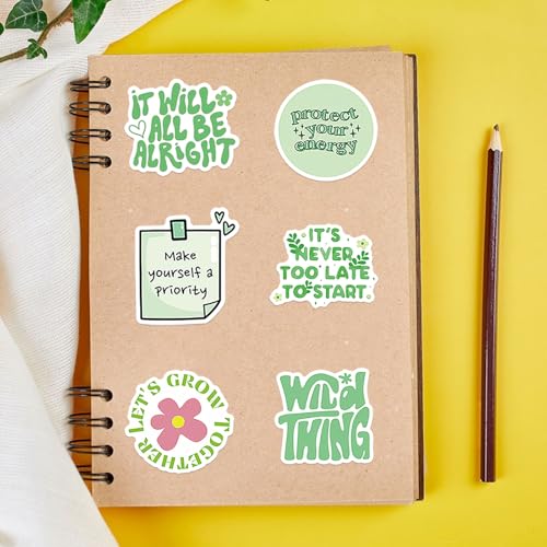 50PCS Green Inspirational Stickers, Motivational Stickers - style: Green