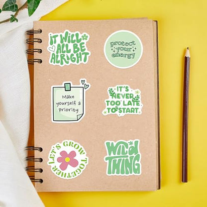 50PCS Green Inspirational Stickers, Motivational Stickers - style: Green