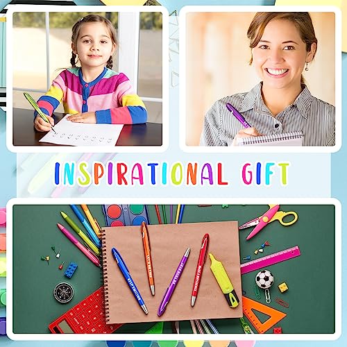 Lincia 100 Pcs Inspirational Ballpoint Pens Bulk, Medium Point, Black Ink - style: Inspirational