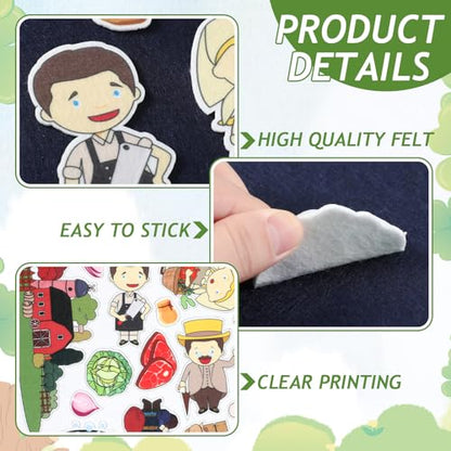 Windkream 12 Set Felt Story Pieces Flannel Board Preschool,Nursery Tales - style: Nursery Tales