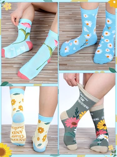 Cutecrop 10 Pairs Novelty Women's Floral Socks Gift - color: Macarons, style: Elegant Style