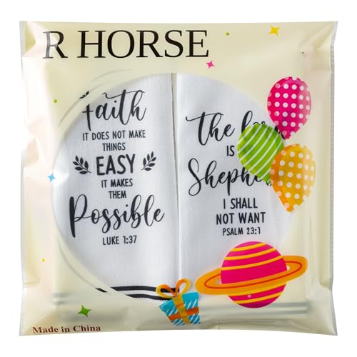 R HORSE 5Pcs Religious Christian Kitchen Towel Dish Towel Baking Lover Gift - color: Bible Verse