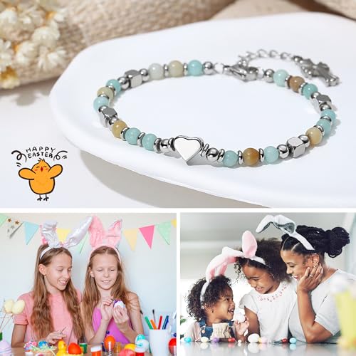 TONY & SANDY Christian Gifts for Women, Religious Cross Bracelet Faith Jewelry, Confirmation Baptism Christmas Birthday Gifts for Women, Unique Gifts for Teens Girls Kids Adults - style: Easter