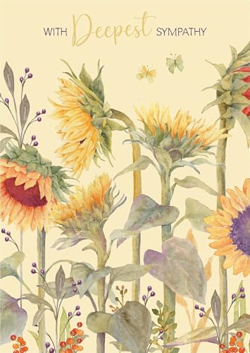 KJV Sunflowers Sympathy Card, 1 Count - color: Sunflower Sympathy