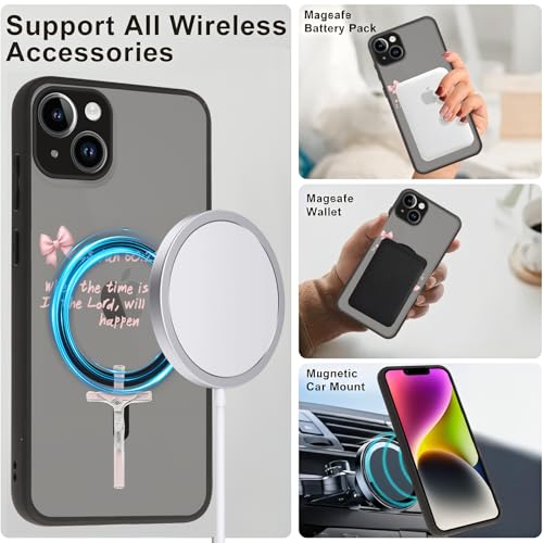 Magnetic Bible Verse Phone Case for iPhone 7/8/SE 2020/2022 4.7",Compatible with MagSafe,Jesus Famous Quotes The Cross Pattern Aesthetic Design TPU Shockproof Protective Phone Cover for Girls Women - color: Cross, size: for iPhone 7/8/SE 2020/2022