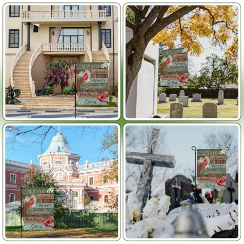 Cardinal Memorial Garden Flag 12x18 Double-Sided for Cemetery Gravesite - color: n15 12x18