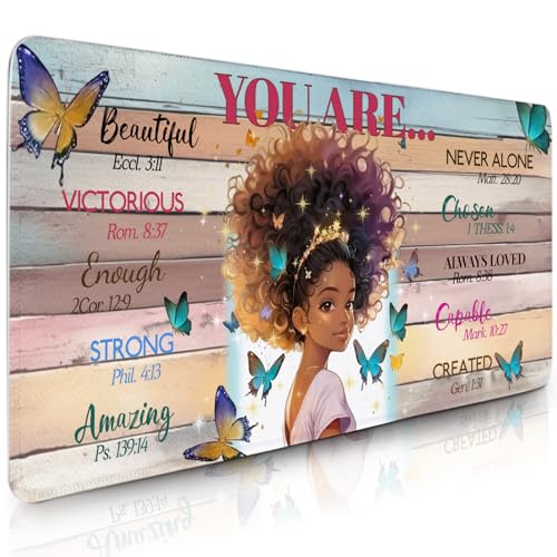 Bible Gaming Mouse Pad Large Extended,Non-Slip Base Stitched Edge Mousepad