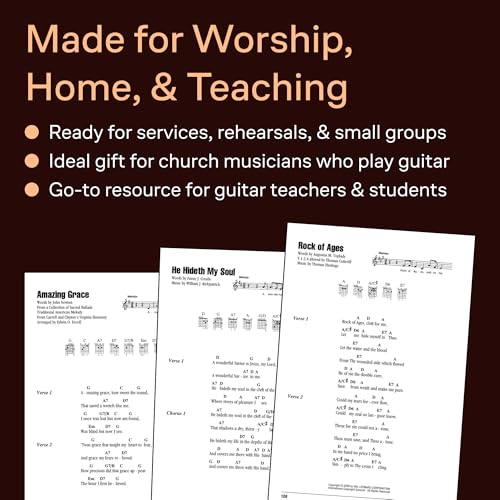 Gospel Hymns - Guitar Chord Songbook | 80 Hymns with Lyrics Chord Symbols and Guitar Diagrams | Christian Worship and Praise Sheet Music Collection | Easy Guitar Songbook for Beginners and Musicians