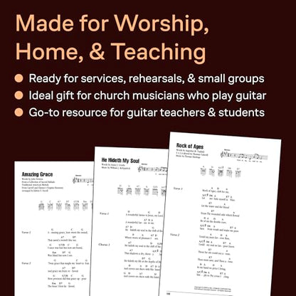 Gospel Hymns - Guitar Chord Songbook | 80 Hymns with Lyrics Chord Symbols and Guitar Diagrams | Christian Worship and Praise Sheet Music Collection | Easy Guitar Songbook for Beginners and Musicians