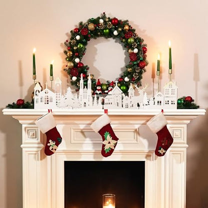 Colingmill 32'' Christmas Tabletop Wooden Decor Church Xmas Tree Elk Sign - style: Church Style