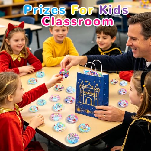 52 Pack Fairy Tale Fidget Spinners Bulk Party Favors Classroom Prizes - color: Tl-sa-3-di