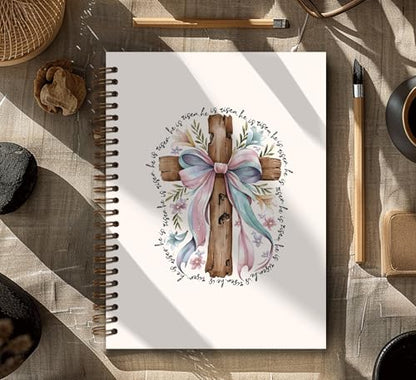 Dejfel Bow Christian Notebook Journal for School Supplies Women Girls - color: christain bow