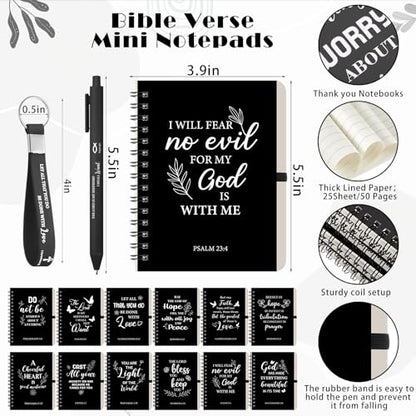Skylety 12 Set Christian Gifts Bulk Scripture Cup Set, Black - color: Black