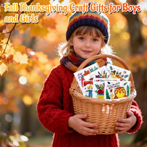 Thanksgiving Fall Crafts for Kids Religious Art Activities Blank Puzzle Toy - color: Fall Thanksgiving Christian Colorful