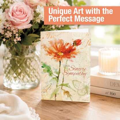 Current Peace Sympathy Cards with Envelopes- Set of 8 Assortment (4 Designs), Large 5" x 7", Condolences Cards, Sentiments Inside, White Envelopes - color: Peace