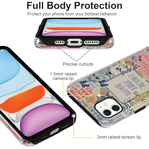 Cute Christian Bow Phone Case for iPhone 11 6.1'' - color: Bow bible verses collage, size: iPhone 11
