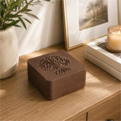 Hand-Carved Tree of Life Keepsake Box, Small Jewelry Box Gifts - color: Tree of Life